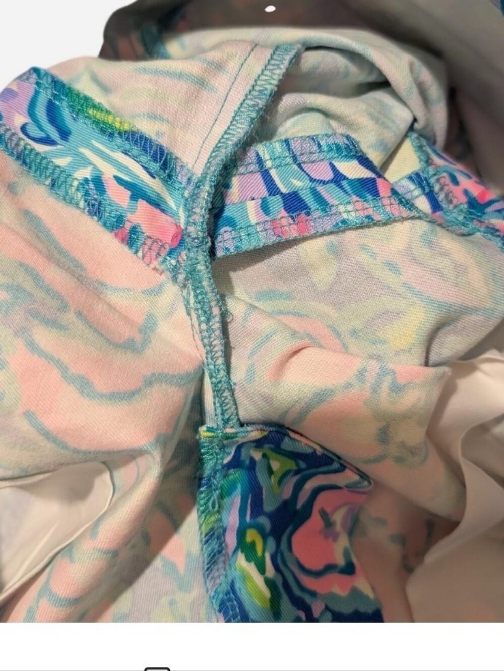 Pre-owned Lilly Pulitzer Pink and Blue High Waist Shorts - Picture 10 of 10